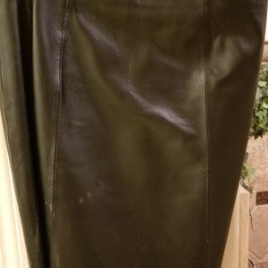 Black leather skirt